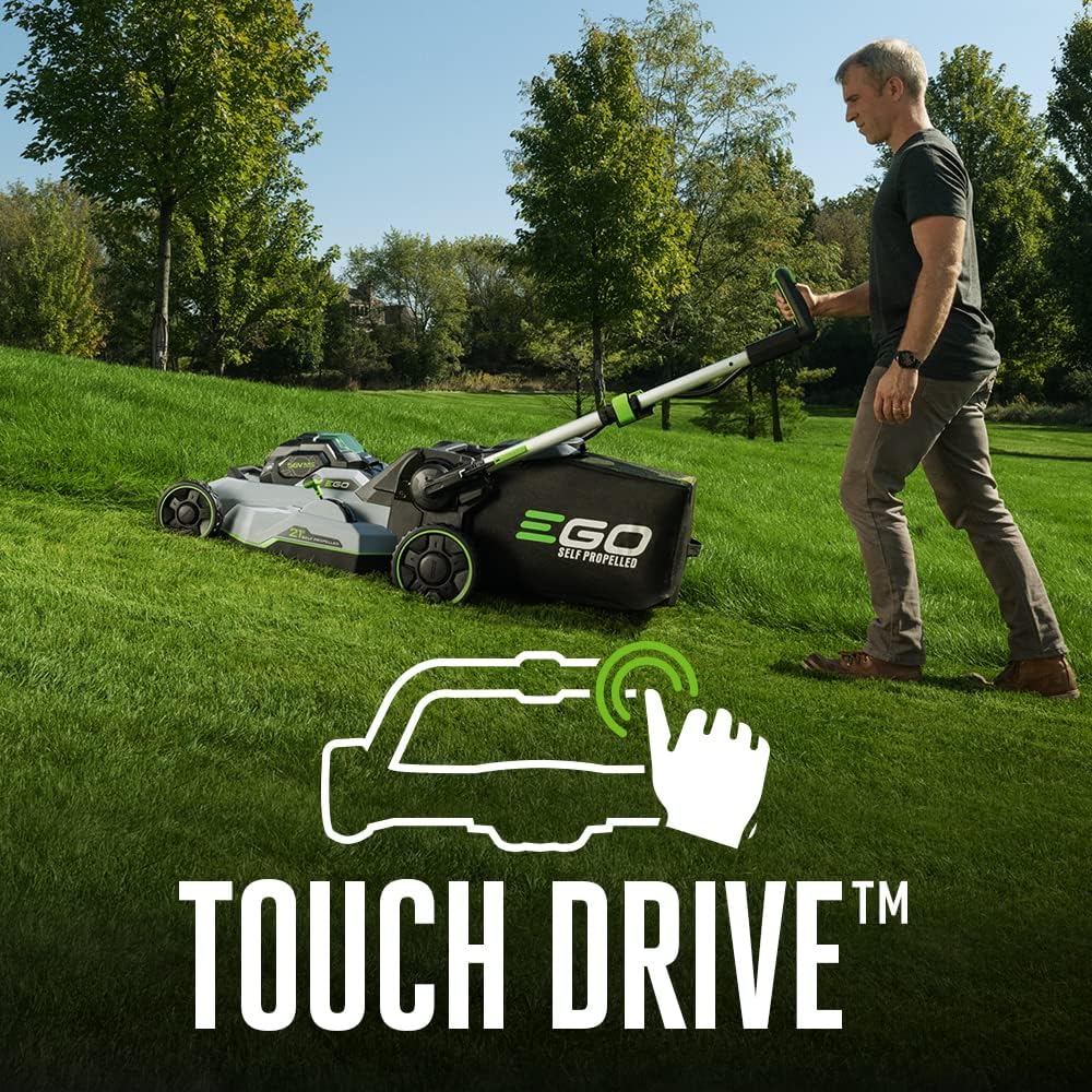 EGO Power 21-Inch 56V Self-Propelled Cordless Lawn Mower with 2x 4.0Ah Batteries & Rapid Charger, Black