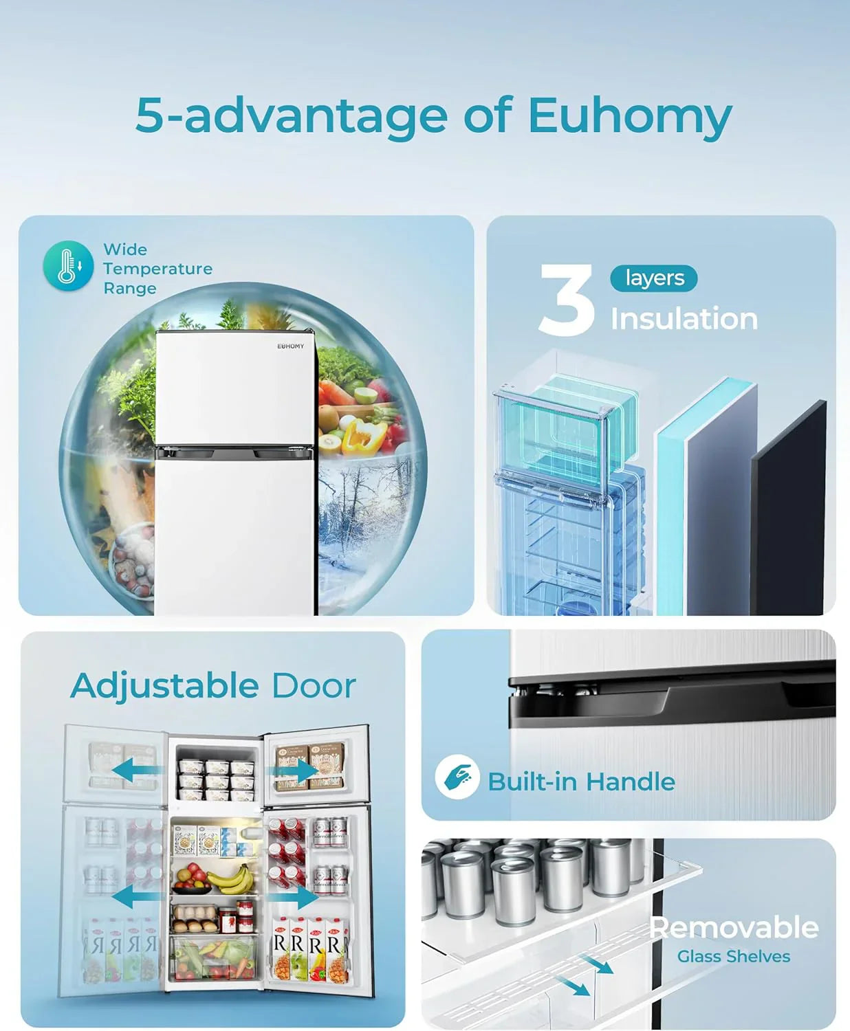 3.2 Cu.Ft Mini Fridge with Freezer ?????? 2-Door Compact Refrigerator for Bedroom, Dorm, Office or Apartment, Silver3.2 Cu.Ft Mini Fridge with Freezer ?????? 2-Door Compact Refrigerator for Bedroom, Dorm, Office or Apartment, Silver