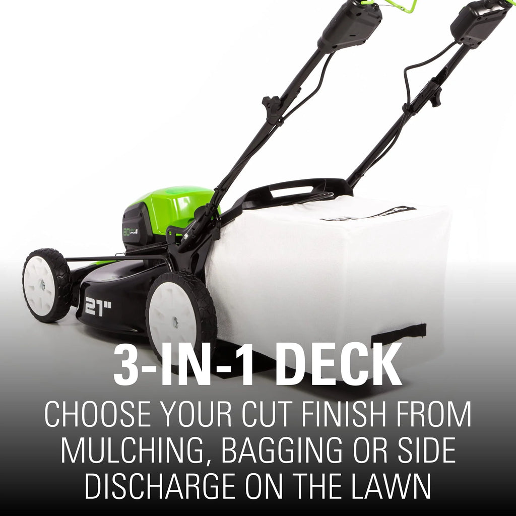 80V Cordless 21a?2a?2 Self-Propelled Brushless Lawn Mower | Greenworks