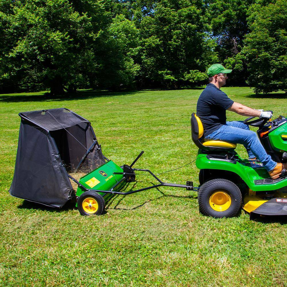 John Deere 42a?2a?2 Tow-Behind Lawn Sweeper, 24 cu. ft. Capacity, Adjustable Brushes