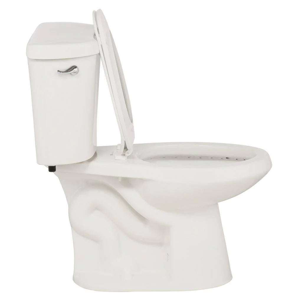 Glacier Bay 2-Piece 1.28 GPF High Efficiency Single Flush Elongated Toilet in White
